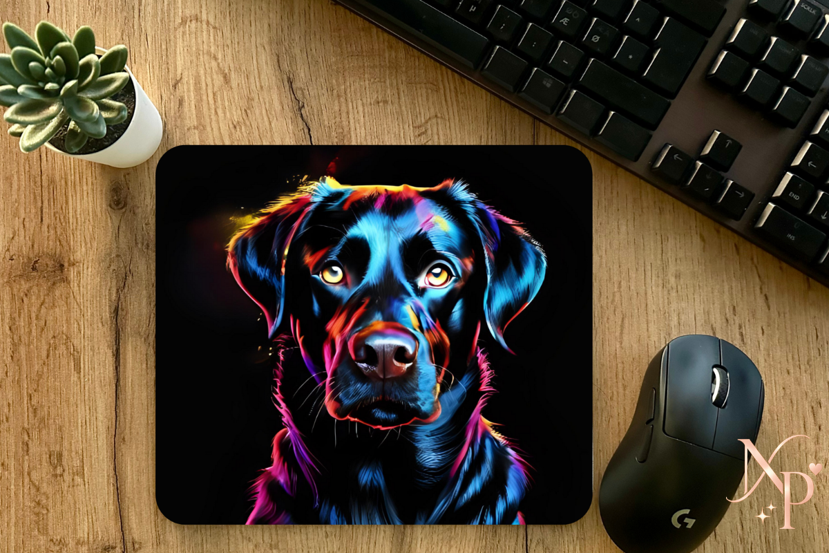 Neon Labrador mousepad