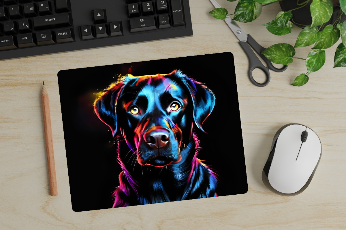 Neon Labrador mousepad