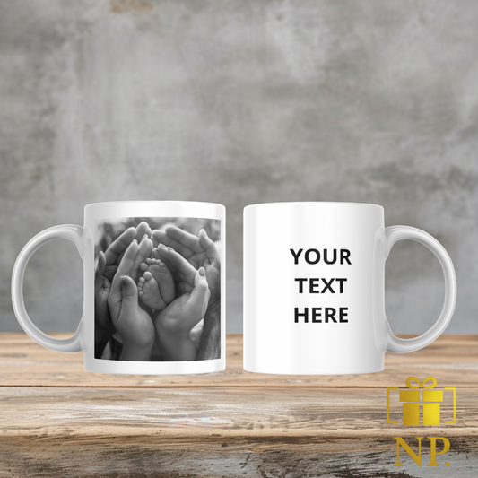 Custom Photo & Text Mug- Personal Gift