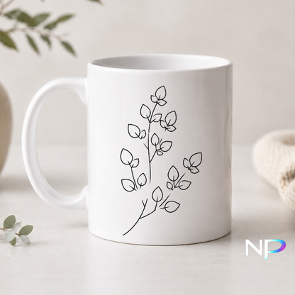 Minimalist Eucalyptus Mug