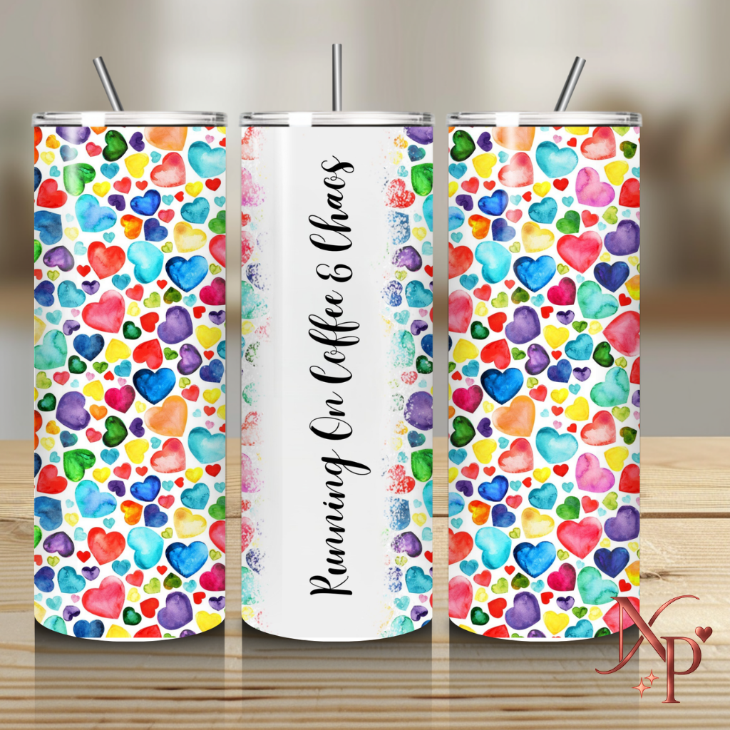 Running on Coffee & Chaos Tumbler