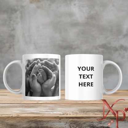 Custom Photo & Text Mug- Personal Gift