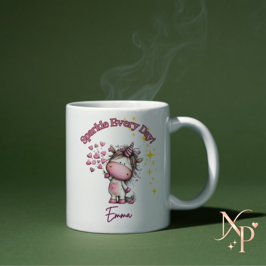 Sparkle Every Day-Personalized Unicorn Mug