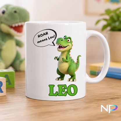 Personalized Dinosaur Mug - "Roar Means..."