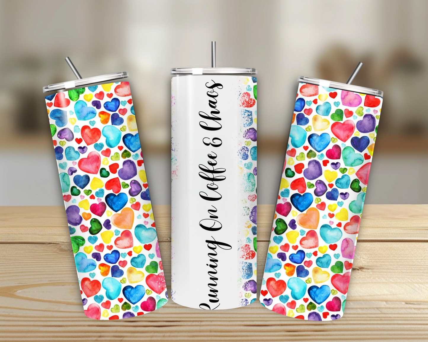 Running on Coffee & Chaos Tumbler