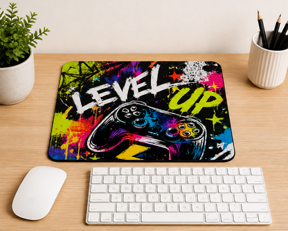 Level Up Graffiti Gaming Mouse Pad