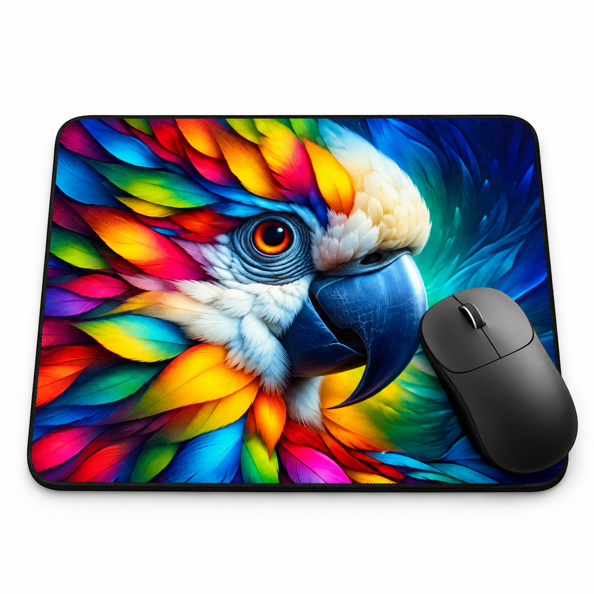 Colorful Parrot Mouse Pad – Vibrant Bird Desk Accessory