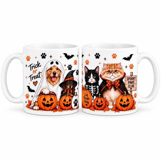 Halloween Pet Mug – Dog or Cat Design