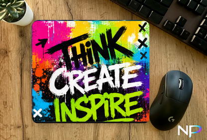 Think Create Inspire Graffiti Mouse Pad