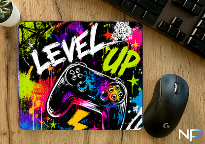 Level Up Graffiti Gaming Mouse Pad