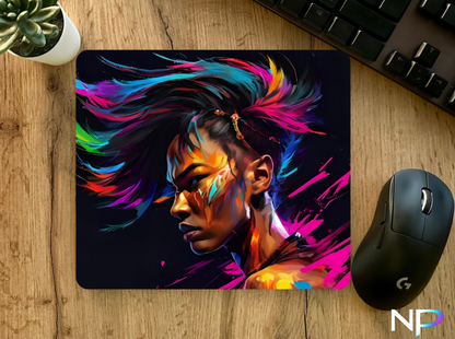 Colorful Neon Art Mouse Pad