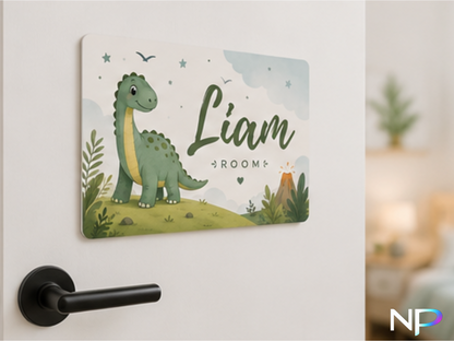Personalized Dinosaur Door Sign