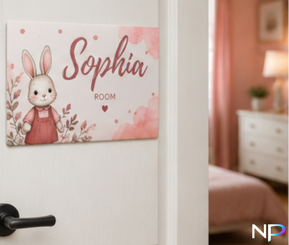 Personalized Bunny Door Sign