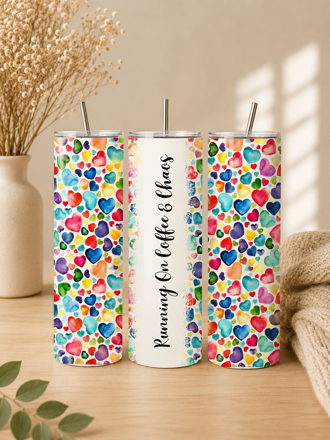 Running on Coffee & Chaos Tumbler