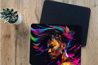 Colorful Neon Art Mouse Pad