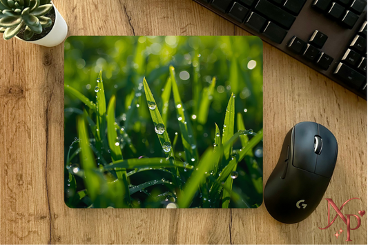 Morning Dew Grass Mouse Pad