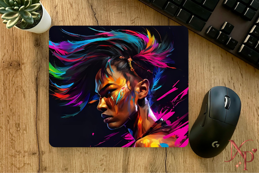Neon Art Mouse Pad