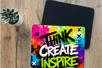 Think Create Inspire Graffiti Mouse Pad