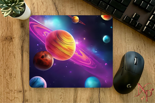Galaxy Planets Mouse Pad