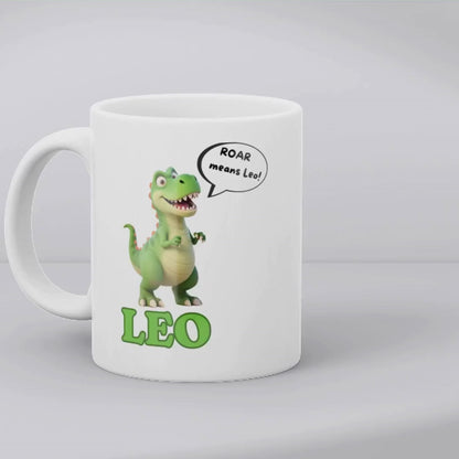 Personalized Dinosaur Mug - "Roar Means..."