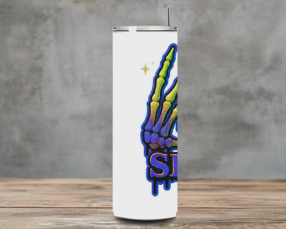 Six Seven Blue Skeleton Tumbler