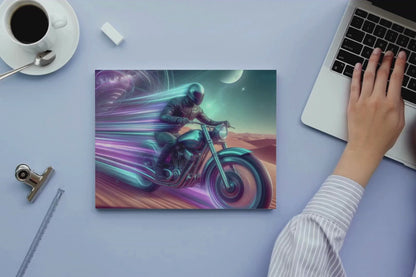 Futuristic Motorcycle Mouse Pad