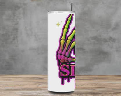 Six Seven Pink Skeleton Tumbler