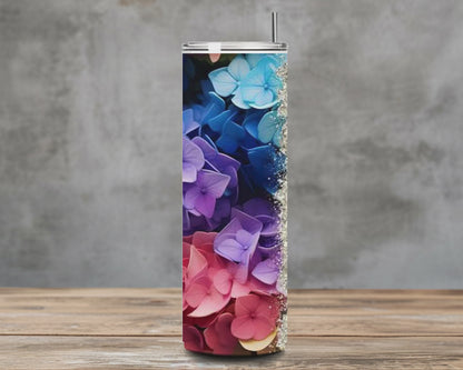 Strong Girls Hydrate- Floral Skinny Tumbler
