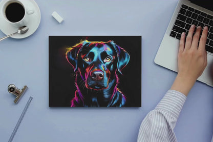 Colorful Neon Labrador Mouse Pad