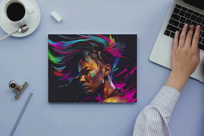 Colorful Neon Art Mouse Pad